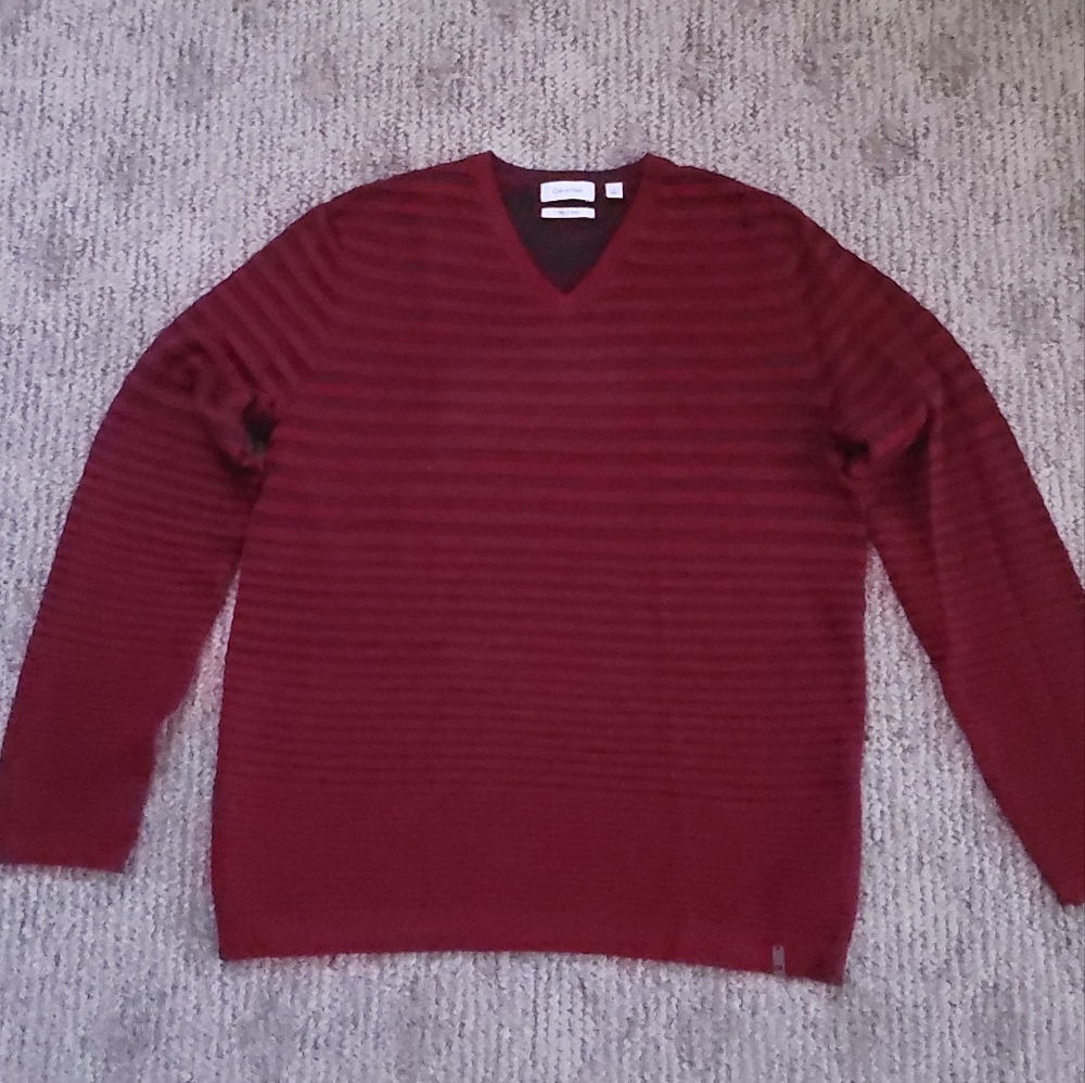 Calvin Klein Merino Blend V Neck Sweater